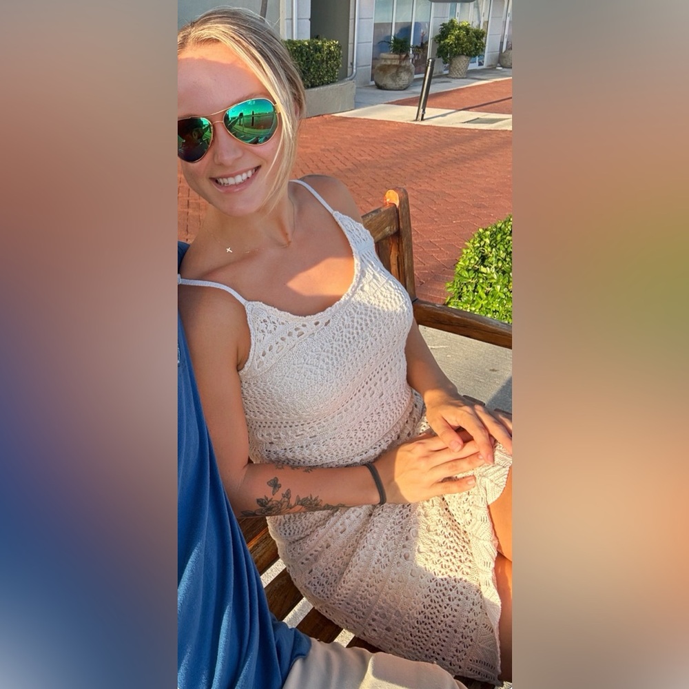 Freshman Ivory Knit Dress